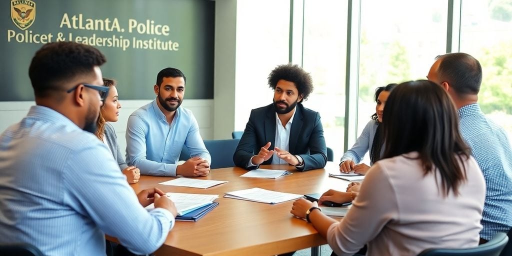 Executives participating in a leadership training session.