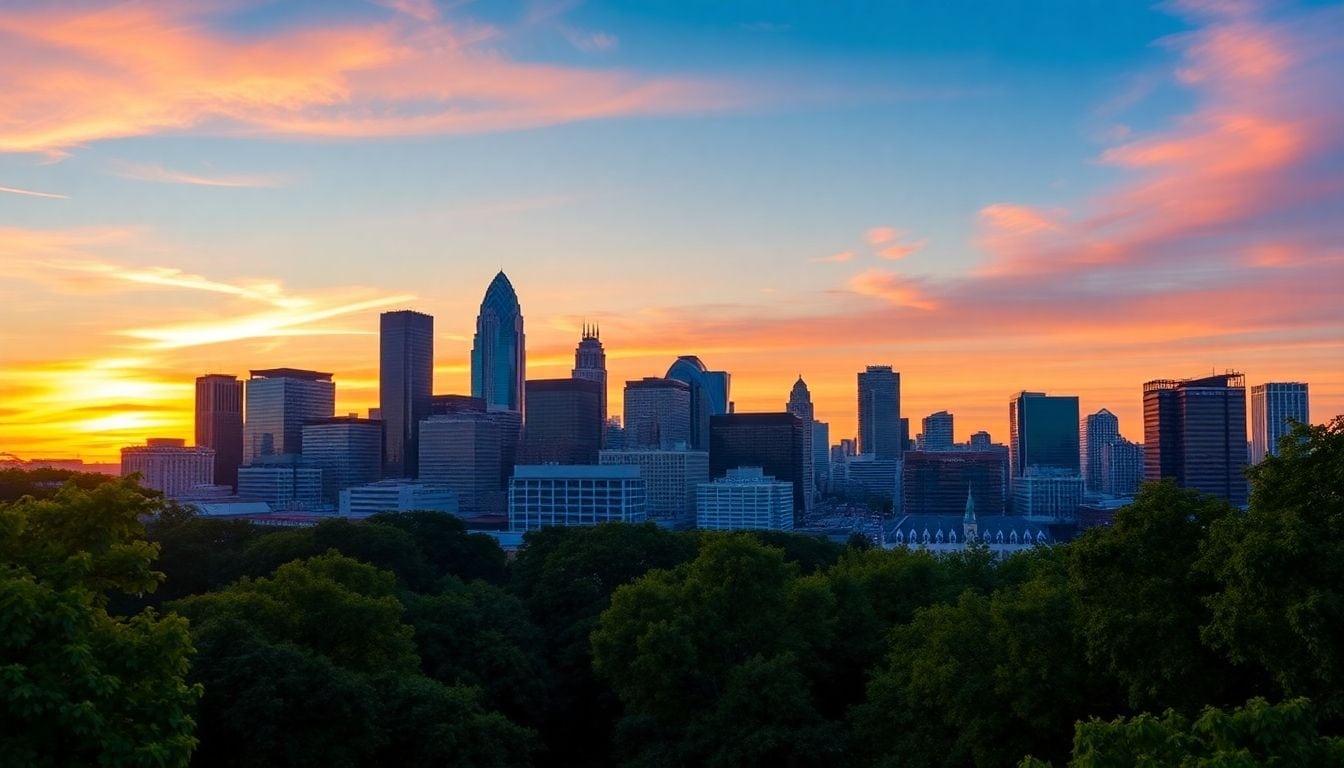 Atlanta skyline view from Buckhead, showcasing urban elegance.